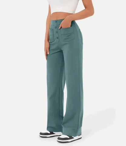 Aurélien | High-Waisted Elastic Casual Trousers for Miss