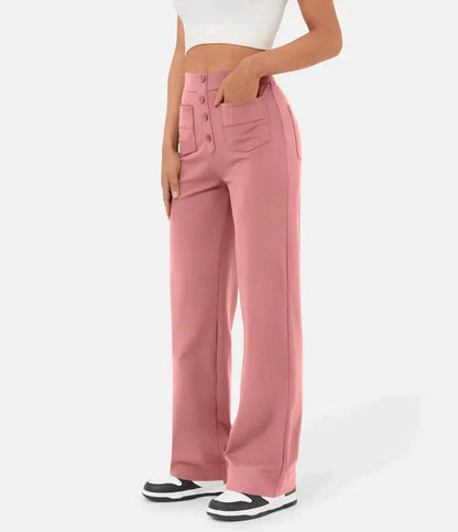 Aurélien | High-Waisted Elastic Casual Trousers for Miss