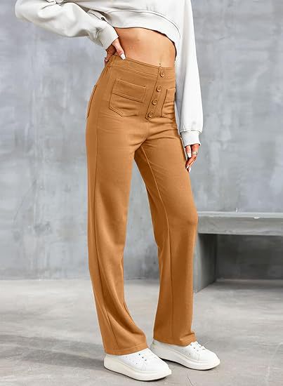 Aurélien | High-Waisted Elastic Casual Trousers for Miss